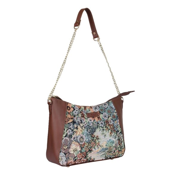 Women's Botanical Design Tapestry Fabric Hobo Bag|Shoulder Sling bag, Purse - Picture 8 of 8